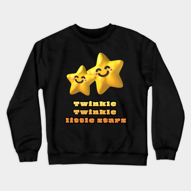 Twinkle Twinkle  little stars Crewneck Sweatshirt by zzzozzo